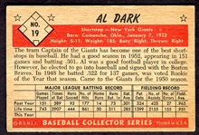 1953 Bowman Color #19 Al Dark