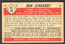 1953 Bowman Color #20 Don Lenhardt