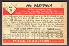 1953 Bowman Color #21 Joe Garagiola