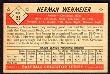 1953 Bowman Color #23 Herman Wehmeier