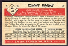 1953 Bowman Color #42 Tommy Brown