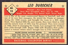 1953 Bowman Color #55 Leo Durocher 