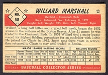 1953 Bowman Color #58 Willard Marshall