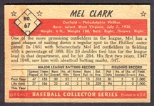 1953 Bowman Color #67 Mel Clark