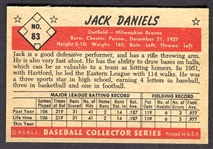 1953 Bowman Color #83 Jack Daniels
