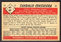 1953 Bowman Color #89 Sandalio Consuegra 