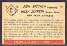 1953 Bowman Color #93 Rizzuto / Martin