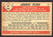 1953 Bowman Color #134 Johnny Pesky