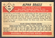 1953 Bowman Color #140 Alpha Brazle