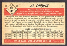 1953 Bowman Color #149 Al Corwin