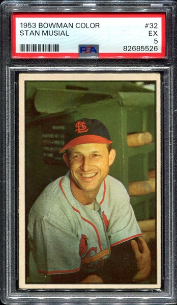 1953 Bowman Color #32 Stan Musial PSA 5