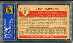 1953 Bowman Color #81 Enos Slaughter PSA 6