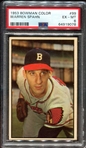 1953 Bowman Color #99 Warren Spahn PSA 6