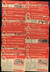1954 Topps World on Wheels Lot of 56 Ex-Exmt