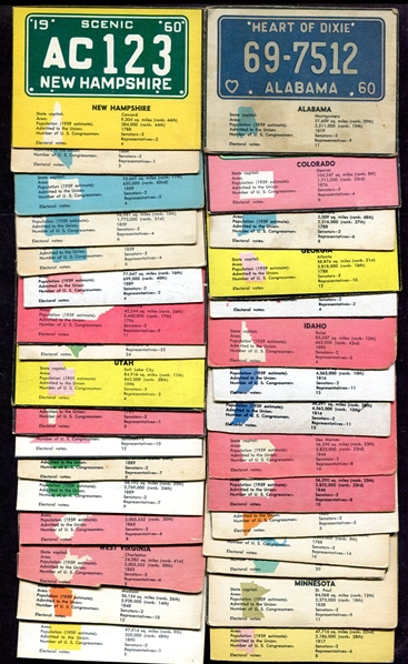 1960 Post Cereal License Plates Lot of 32