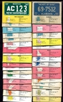 1960 Post Cereal License Plates Lot of 32