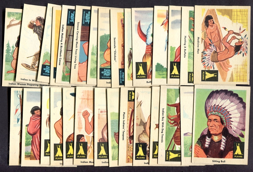 1959 Fleer Indian Trading Cards Complete Set of 80 Nrmt/Mt