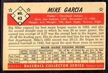 1953 Bowman Color #43 Mike Garcia