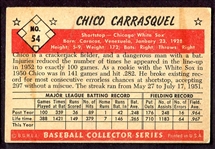 1953 Bowman Color #54 Chico Carrasquel 