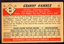 1953 Bowman Color #60 Granny Hamner
