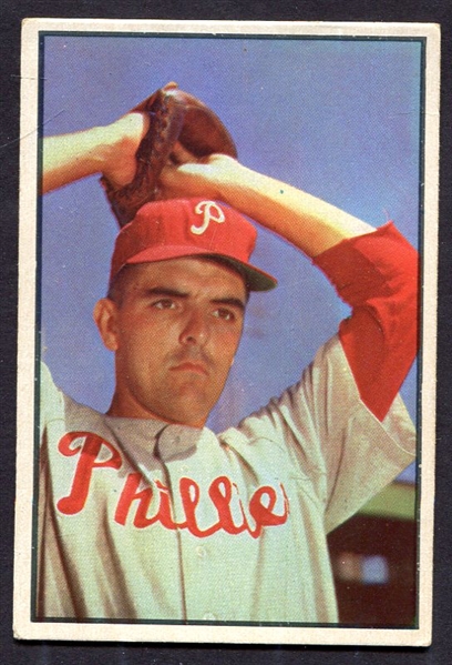 1953 Bowman Color #64 Curt Simmons