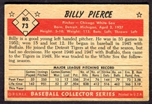 1953 Bowman Color #73 Billy Pierce
