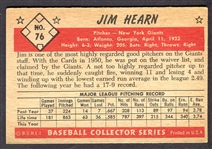 1953 Bowman Color #76 Jim Hearn
