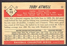 1953 Bowman Color #112 Toby Atwell