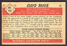 1953 Bowman Color #115 Cloyd Boyer 