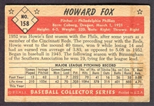 1953 Bowman Color #158 Howard Fox