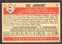 1953 Bowman Color #160 Cal Abrams