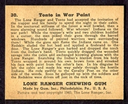 1940 Lone Ranger #30 Tonto in War Paint