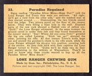 1940 Lone Ranger #33 Paradise Regained