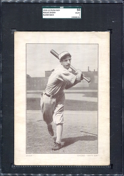 Plow Boy Tobacco Rollie Zeider Chicago White Sox SGC 50