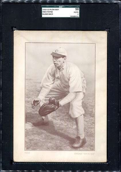 Plow Boy Tobacco Fred Payne Chicago White Sox SGC 50