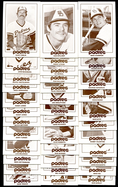 1977 San Diego Padres Schedule Cards 37 Diff. Nrmt