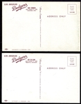 1959 Los Angeles Dodgers Gilliam & Zimmer Postcards