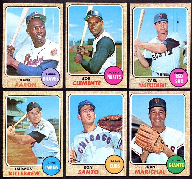 1968 Topps HOF Lot of 6
