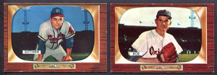 1955 Bowman 10 Card Lot w/HOFers