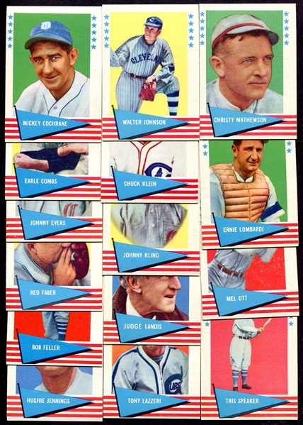 1961 Fleer 15 Different Nrmt+/-