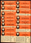 1961 Fleer 15 Different Nrmt+/-