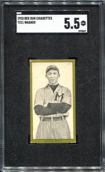 T211 Red Sun Wagner Mobile SGC 5.5 Highest Graded