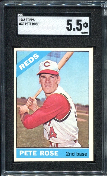 1966 Topps #30 Pete Rose SGC 5.5