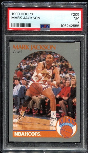 1990 Hoops #205 Mark Jackson RC PSA 7