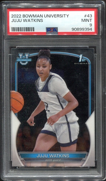 2022 Bowman University #43 Juju Watkins PSA 9