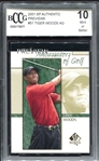 2001 SP Authentic Previews #51 Tiger Woods Beckett 10