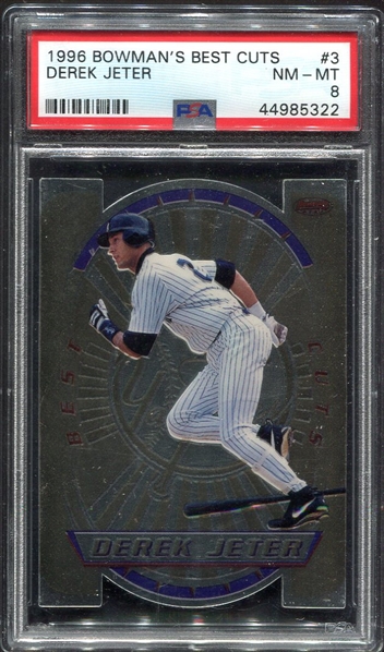 1996 Bowmans Best Cuts #3 Derek Jeter PSA 8