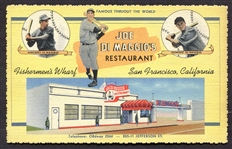 1940's Joe DiMaggio's Restaurant Postcard