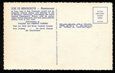 1940's Joe DiMaggio's Restaurant Postcard