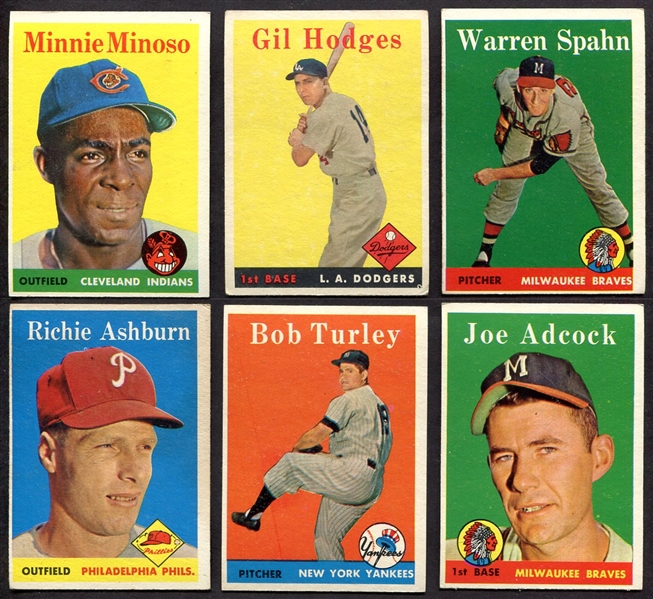 1958 Topps Lot of 59 w/HOFers
